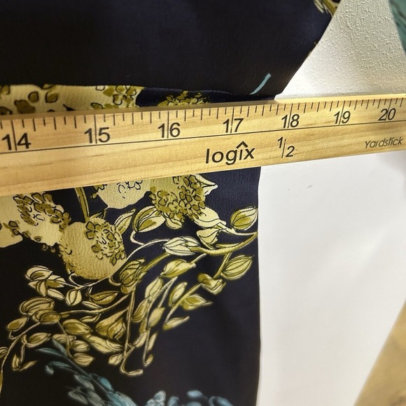 Autograph Green Long Sleeve Dress  Neck Floral Ties‎ - Picture 4 of 10